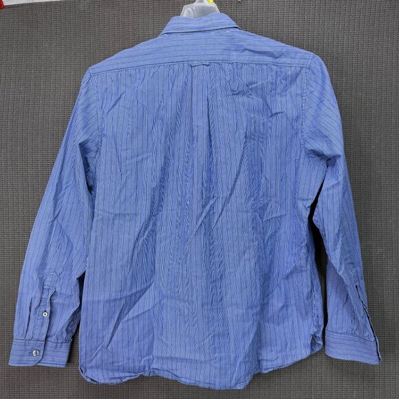 American Eagle Mens Size L Blue Slim Fit Striped Button-Down Shirt Long Sleeve - Picture 2 of 10